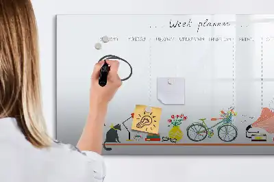 Tablica magnetyczna do pisania planer tygodniowy