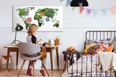 Ekologiczna mapa świata wersja z tablicą magnetyczną i pisakiem