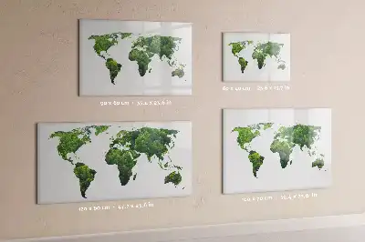 Ekologiczna mapa świata wersja z tablicą magnetyczną i pisakiem