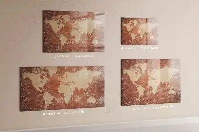 Tablica magnetyczna z pisakiem mapa świata na cegłę