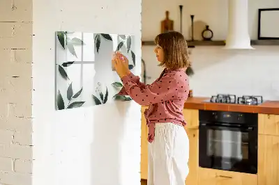 Tablica magnetyczna do pisania z motywem ramki z liści