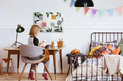 Tablica magnetyczna do pisania z motywem ramki z liści