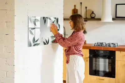 Tablica magnetyczna do pisania z motywem ramki z liści