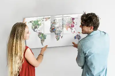 Tablica magnetyczna mapa z banknotów do pisania