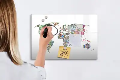 Tablica magnetyczna mapa z banknotów do pisania