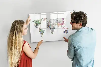 Tablica magnetyczna mapa z banknotów do pisania