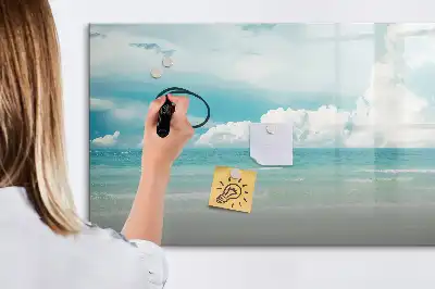 Tablica magnetyczna do pisania z motywem krajobrazu morskiego