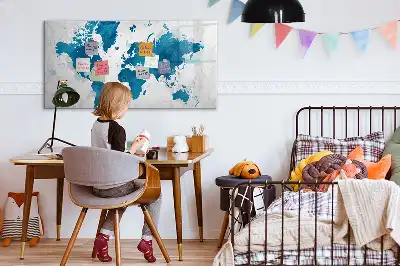 Mapa świata tablica magnetyczna z pisakiem