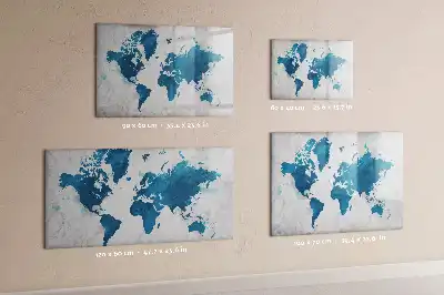 Mapa świata tablica magnetyczna z pisakiem