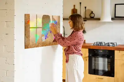 Tablica magnetyczna do pisania tęczowa mapa świata