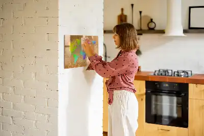 Tablica magnetyczna do pisania tęczowa mapa świata