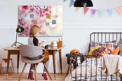 Tablica magnetyczna z pisakiem wzór wiosenne kwiaty