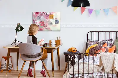 Tablica magnetyczna z pisakiem wzór wiosenne kwiaty