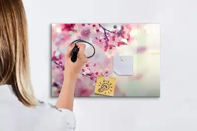 Tablica magnetyczna z pisakiem wzór wiosenne kwiaty