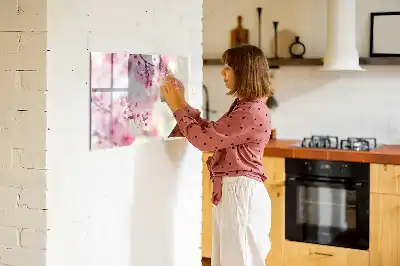 Tablica magnetyczna z pisakiem wzór wiosenne kwiaty