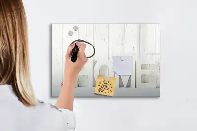 Tablica magnetyczna do pisania z napisem Dom