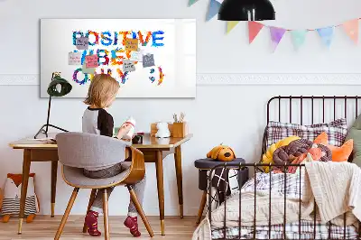 Tablica magnetyczna z pisakiem z motywem pozytywnego cytatu
