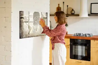 Mapa świata tablica magnetyczna z pisakiem