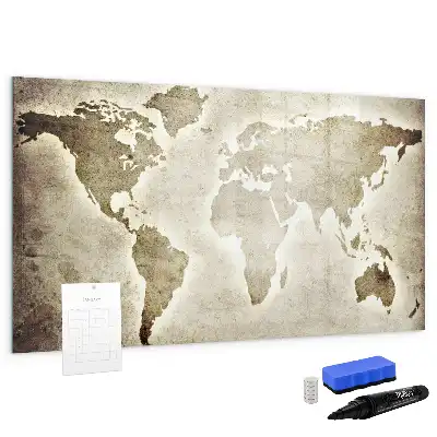 Mapa świata tablica magnetyczna z pisakiem