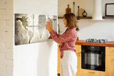Mapa świata tablica magnetyczna z pisakiem