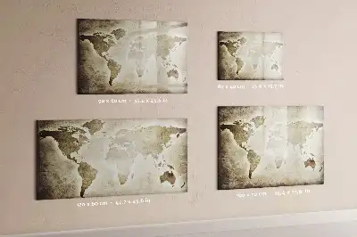Mapa świata tablica magnetyczna z pisakiem