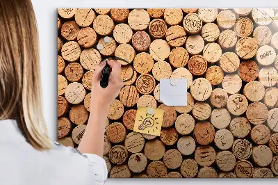 Tablica magnetyczna do pisania drewniane korki od wina
