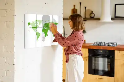 Tablica magnetyczna z pisakiem z motywem mapy z zielonej trawy