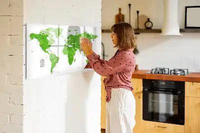 Tablica magnetyczna z pisakiem z motywem mapy z zielonej trawy