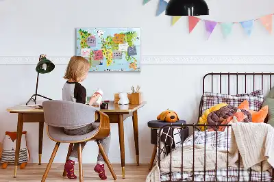 Kulturowa mapa świata tablica magnetyczna z pisakiem