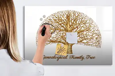 Tablica magnetyczna do pisania wzór stare drzewo genealogiczne