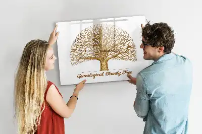 Tablica magnetyczna do pisania wzór stare drzewo genealogiczne