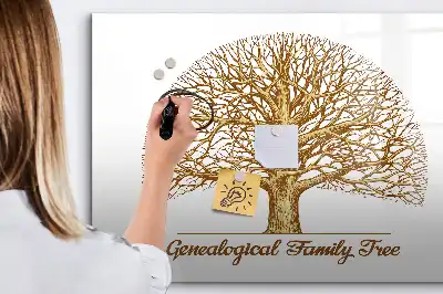 Tablica magnetyczna do pisania wzór stare drzewo genealogiczne