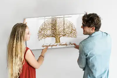 Tablica magnetyczna do pisania wzór stare drzewo genealogiczne