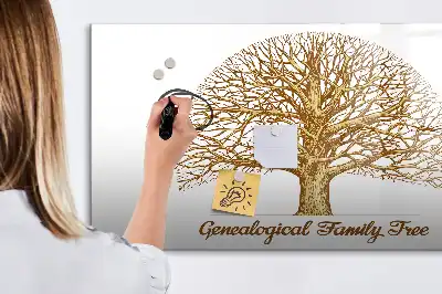 Tablica magnetyczna do pisania wzór stare drzewo genealogiczne