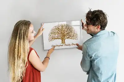 Tablica magnetyczna do pisania wzór stare drzewo genealogiczne