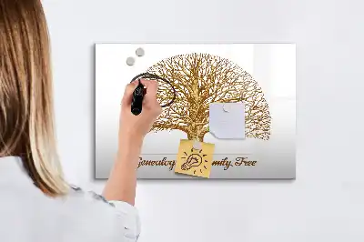 Tablica magnetyczna do pisania wzór stare drzewo genealogiczne