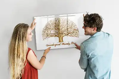 Tablica magnetyczna do pisania wzór stare drzewo genealogiczne