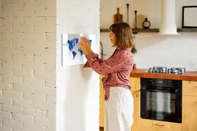 Tablica magnetyczna do pisania z motywem kosmicznej mapy świata