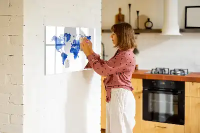 Tablica magnetyczna do pisania z motywem kosmicznej mapy świata