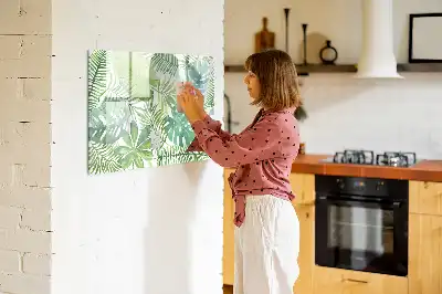 Tablica magnetyczna z pisakiem wzór w egzotyczne liście