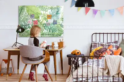 Tablica magnetyczna z pisakiem wzór w egzotyczne liście