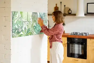 Tablica magnetyczna z pisakiem wzór w egzotyczne liście