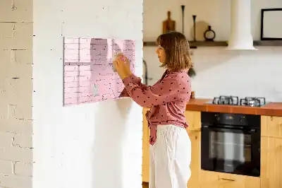 Tablica magnetyczna do pisania wzór ceglanej ściany
