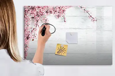 Tablica magnetyczna z pisakiem wzór wiosenne kwiaty