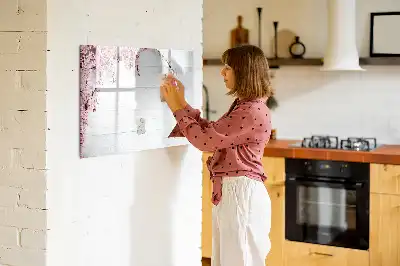 Tablica magnetyczna z pisakiem wzór wiosenne kwiaty