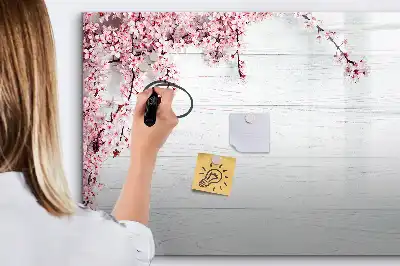 Tablica magnetyczna z pisakiem wzór wiosenne kwiaty