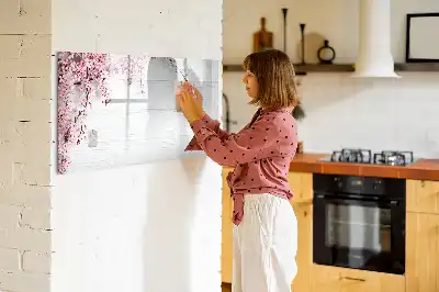 Tablica magnetyczna z pisakiem wzór wiosenne kwiaty