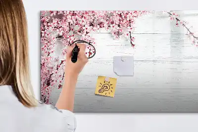 Tablica magnetyczna z pisakiem wzór wiosenne kwiaty