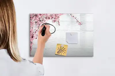 Tablica magnetyczna z pisakiem wzór wiosenne kwiaty