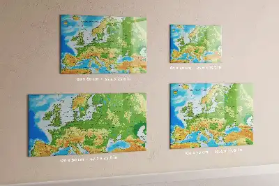 Geograficzna mapa świata w wersji jako tablica magnetyczna z pisakiem